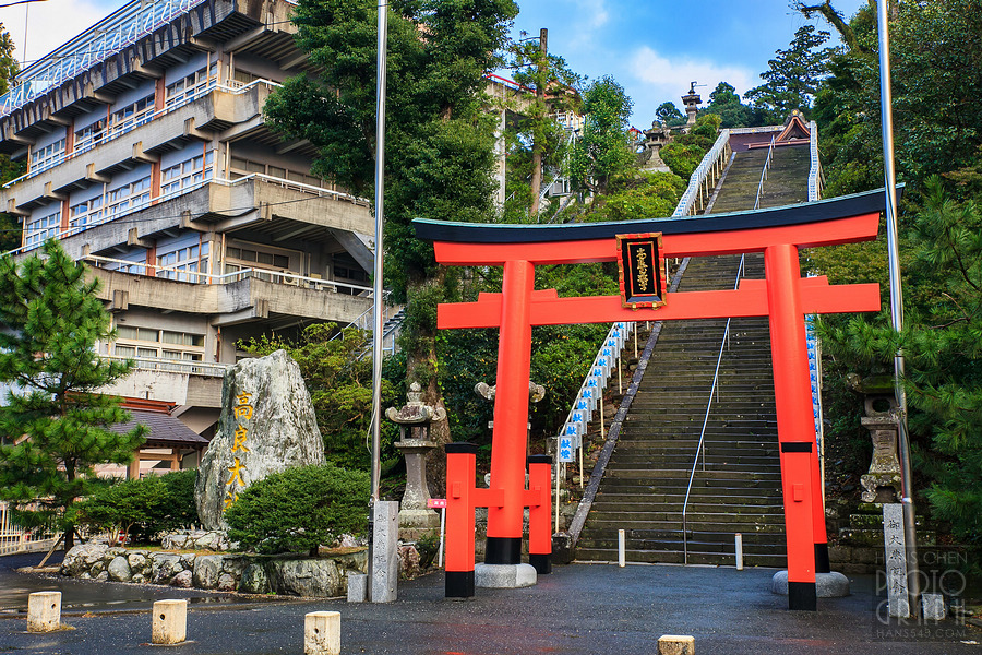 久留米高良大社夕照夜景