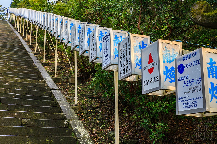 久留米高良大社夕照夜景