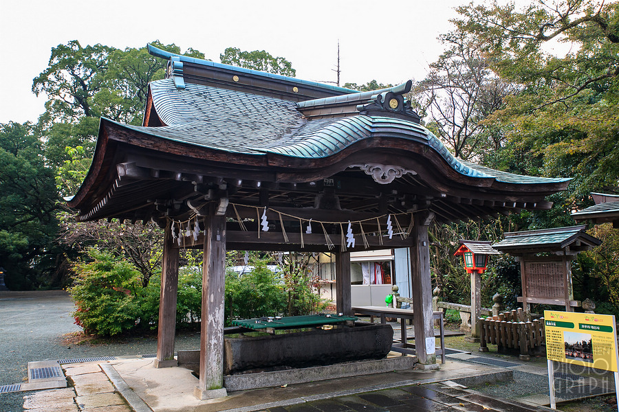 久留米高良大社夕照夜景