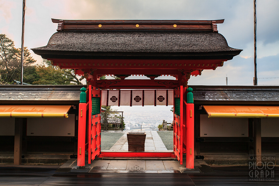 久留米高良大社夕照夜景