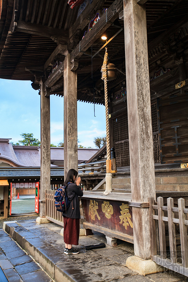久留米高良大社夕照夜景