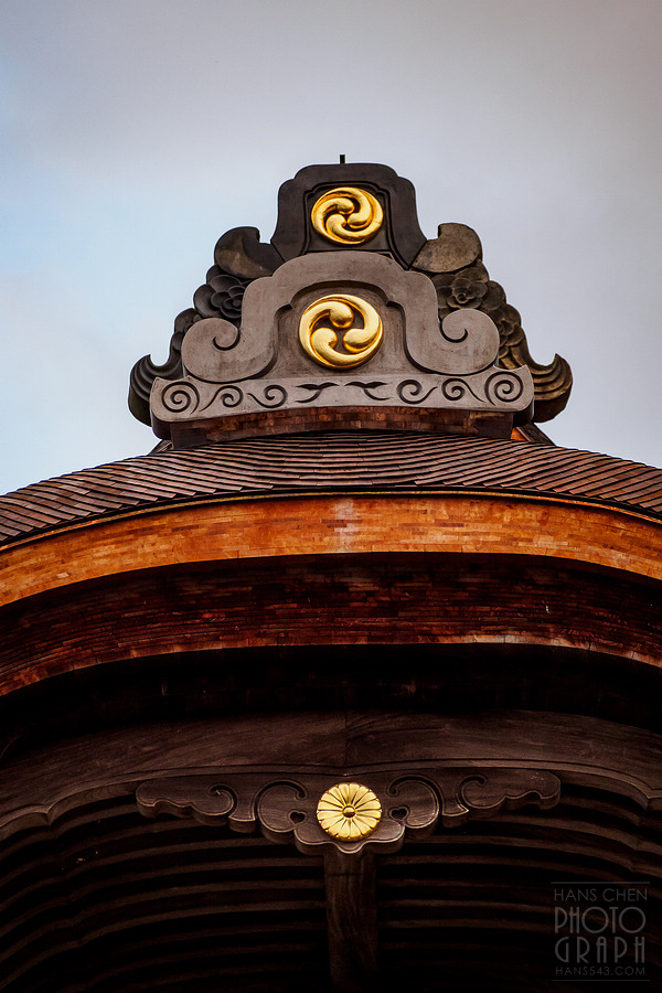 久留米高良大社夕照夜景