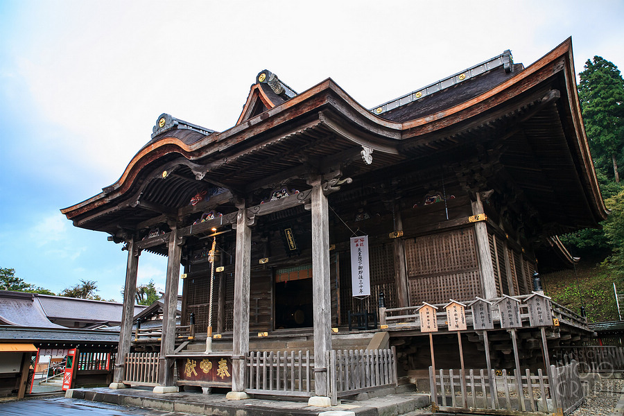 久留米高良大社夕照夜景