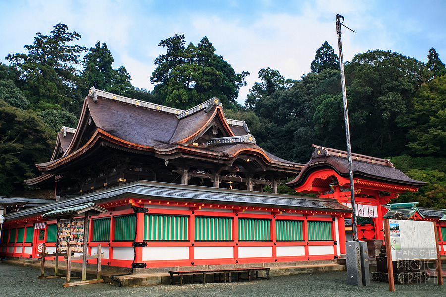 久留米高良大社夕照夜景