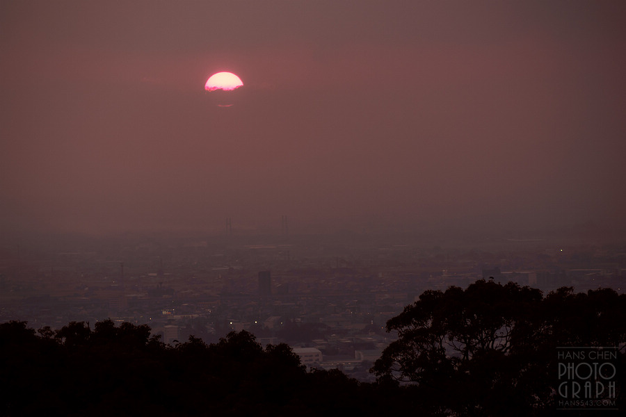久留米高良大社夕照夜景