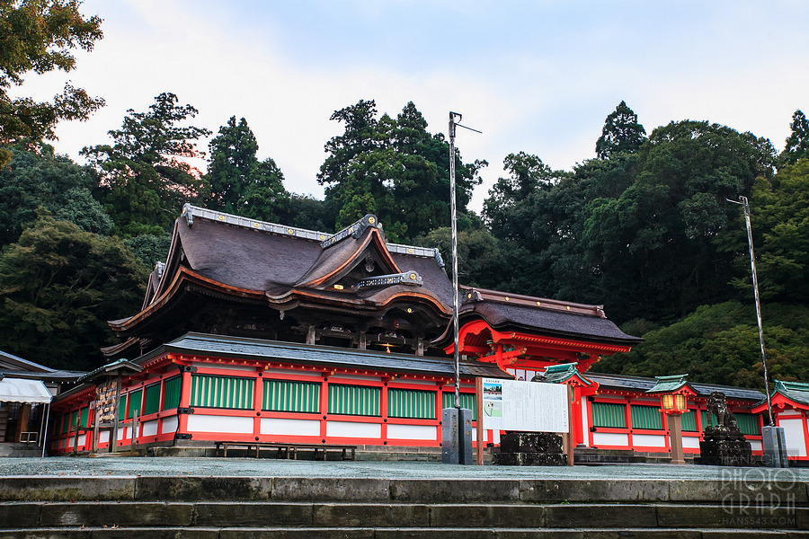 久留米高良大社夕照夜景