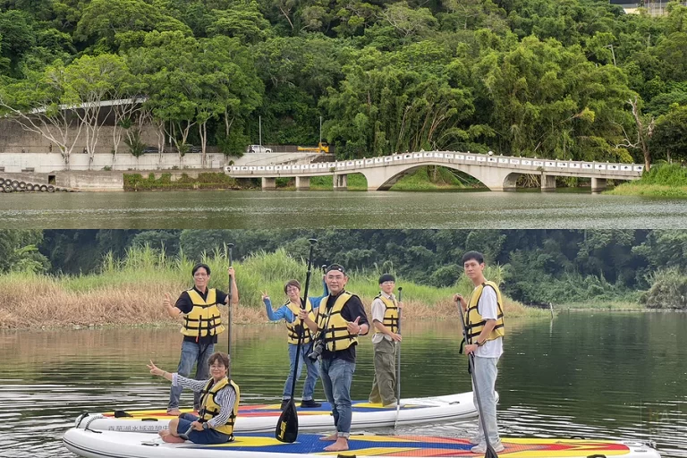 新竹青草湖隱藏版玩法!SUP立槳初體驗,新手也能輕鬆上手,新竹最美湖畔感受大自然,親子同樂超推薦