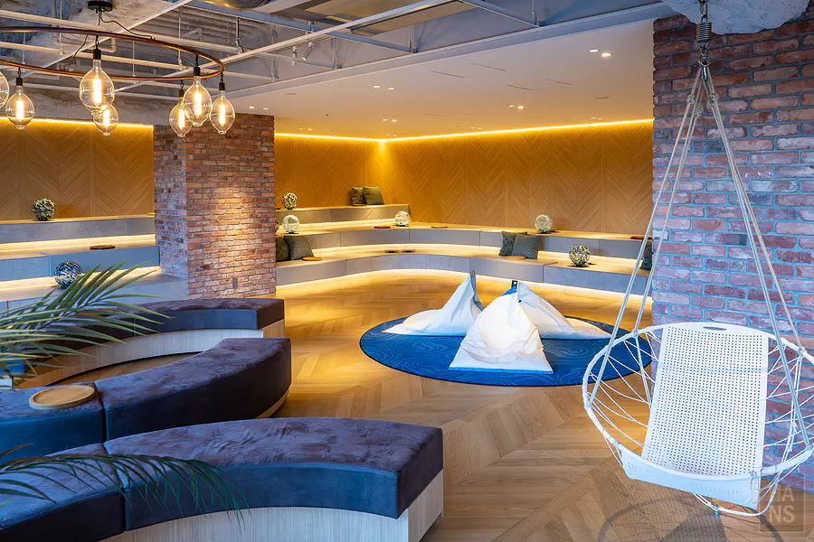 星野OMO5函館︱OMO Base的懶骨頭座位區