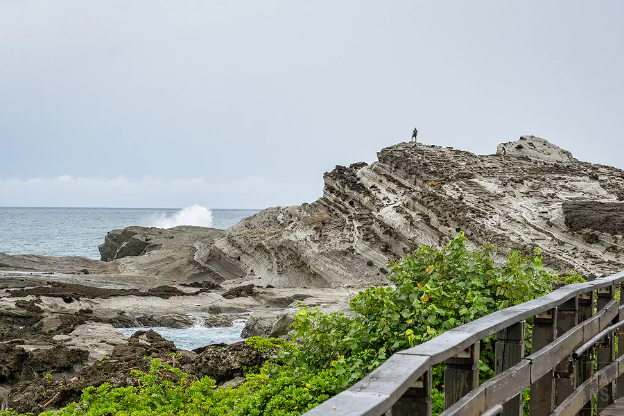 花蓮石梯坪的特殊海蝕岩石景觀