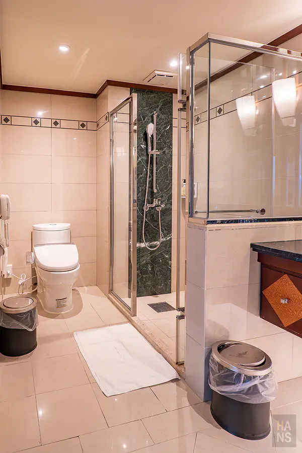 星空天浴套房的淋浴間與廁所