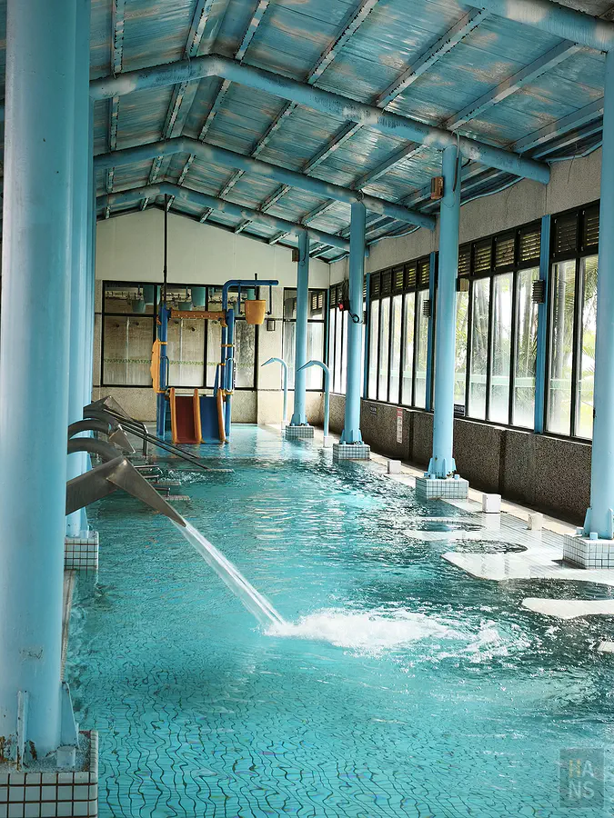 SPA 美人湯的兒童戲水池與溜滑梯