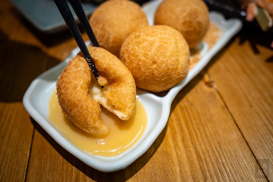 沾滿煉乳的蔦球超級邪惡美味