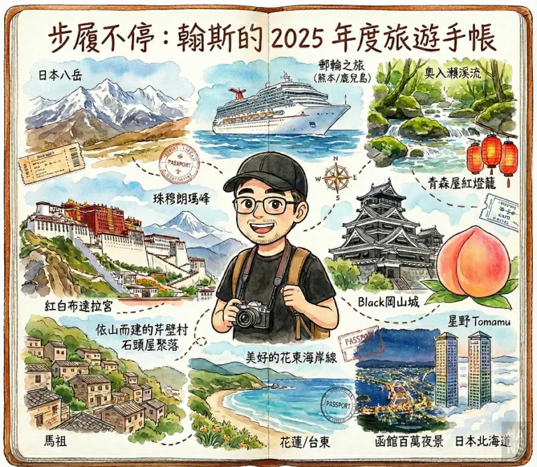 2025 旅遊總回顧｜日本八岳健行、星野飯店、西藏珠峰、郵輪與馬祖：8 趟絕美旅程行程懶人包