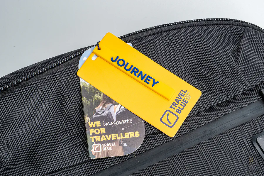 Travel Blue Journey 後背包專屬黃色吊牌