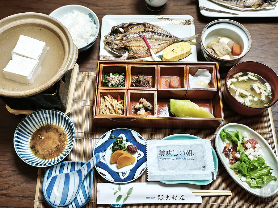 大村屋豐盛的日式早餐與溫泉湯豆腐鍋