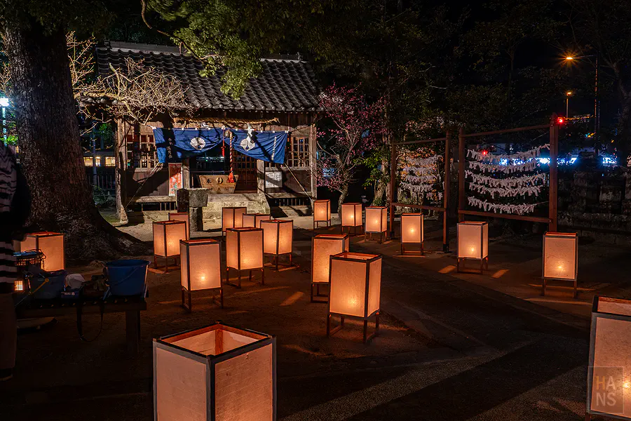 嬉野溫泉暖呼呼祭美麗的燈籠夜景