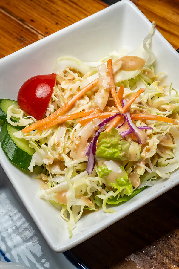 上場亭套餐附贈的清爽生菜沙拉