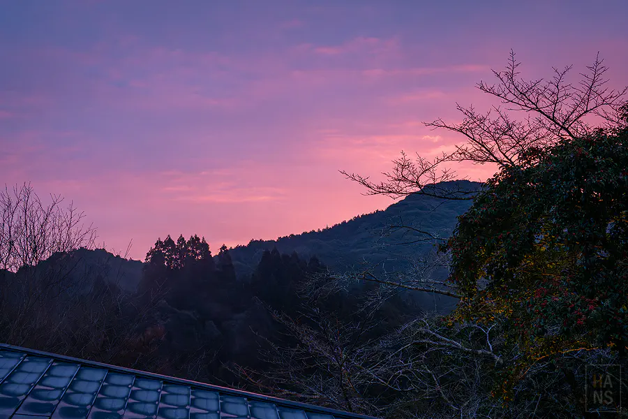 OND HOTEL房間陽台看出去的絕美朝霞