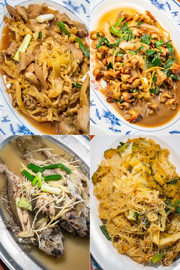 吉貝香味麵館內豐富多樣的在地特色小菜，搭配麵食非常對味