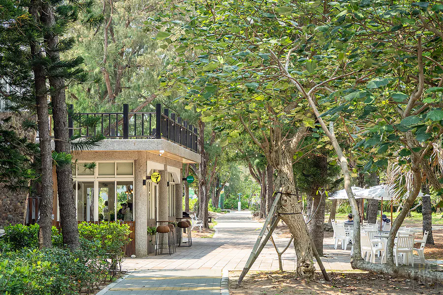 隱身於林投公園防風林間的唯美咖啡廳外觀